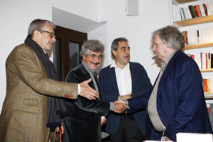 20/10/2016 Presentazione libro Le fogne del Paradiso di Albert Spaggiari Nella foto Tomaso Staiti di Cuddia Stenio Solinas Luca Gallesi Massimo Fini